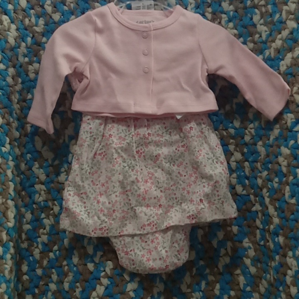 Baby girl onsie dress set